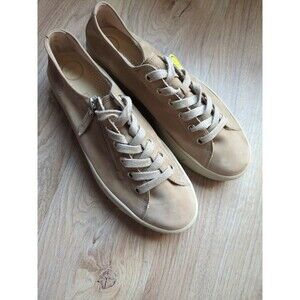 Paul Green Harper Hadley Nubuck Leather Sneaker Womens 10.5 Beige Tan Monotone